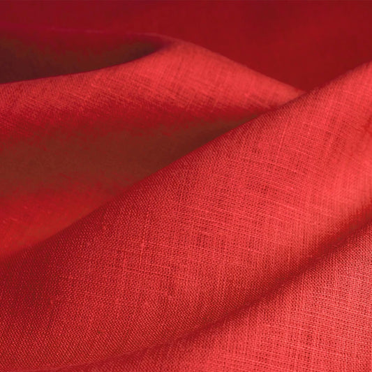 High Quality Linen Scarlet Red